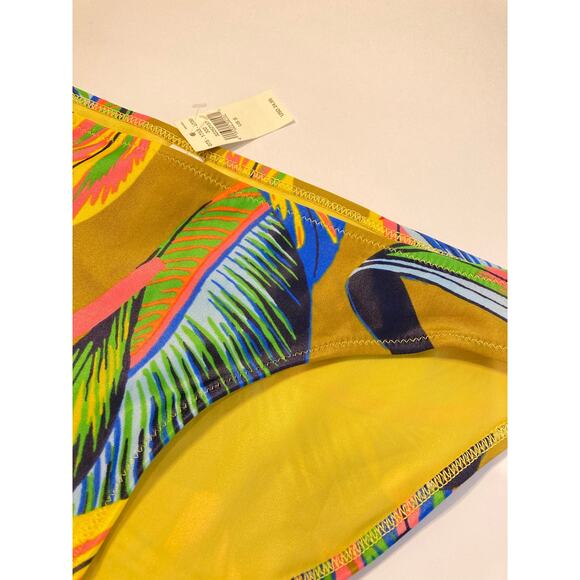 NWT Aerie Yellow tropical full coverage bikini bottoms sz S small - Picture 2 of 5